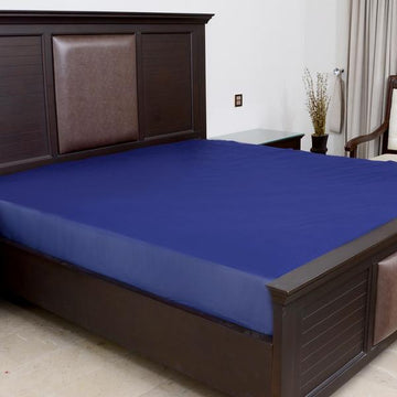 Water Proof Mattress Cover  - Blue - Terry Cotton